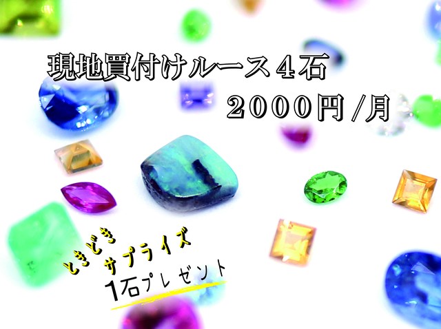 毎月2 000円で本物の綺麗な宝石があなたに届く ４石コース いけだ屋