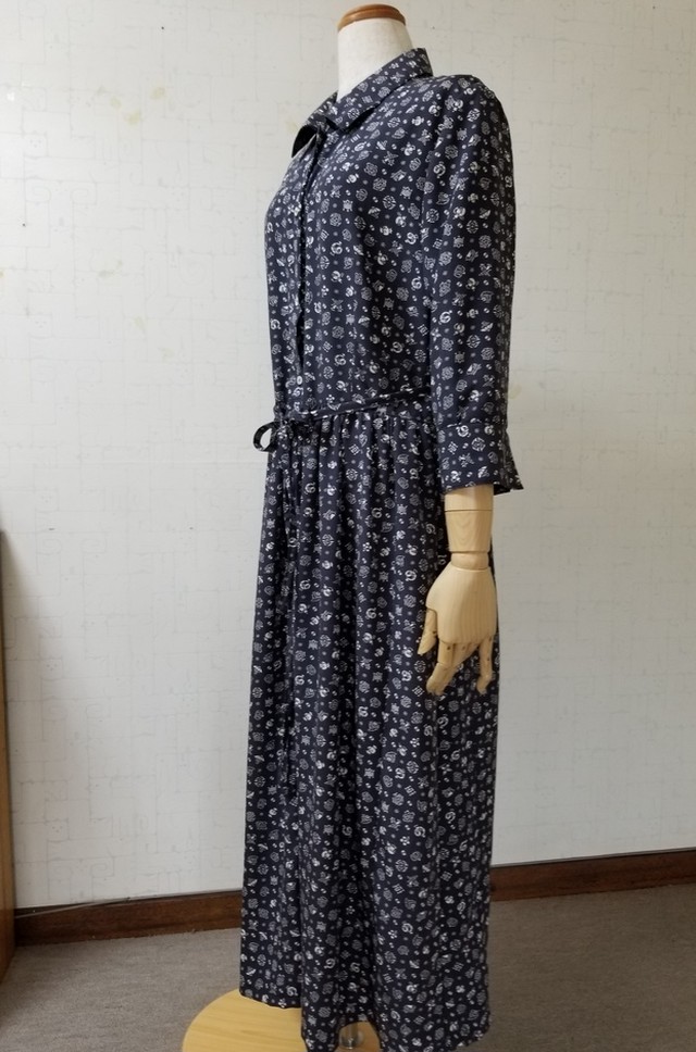 着物リメイク 前開きワンピース Sakiorihiro