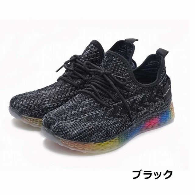 スニーカー レディースシューズ レディースファッション 靴 ニットスニーカー レインボーソール レースアップ スポーツシューズ 3018 Tre Fiore