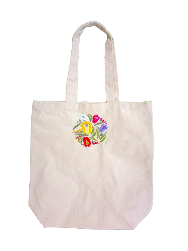 手刺繍 フリージア刺繍キャンバストート The Shop Mimoza