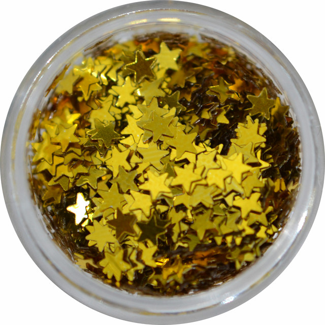 星の形のホログラム ホログラムスター 3mm ゴールド プリンセスネイル