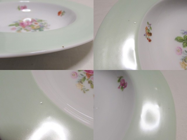 オールドノリタケ スーププレート 深皿 花柄 昭和レトロ ヴィンテージ Marble マーブル