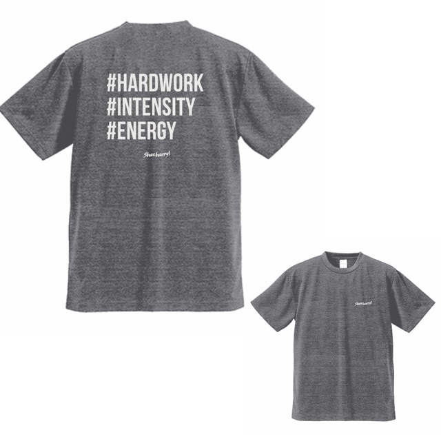 #SHOEHURRY 3KEYWORDS DRY T-SHIRTS|ドライTシャツ(ヘザーチャコール/ホワイト)