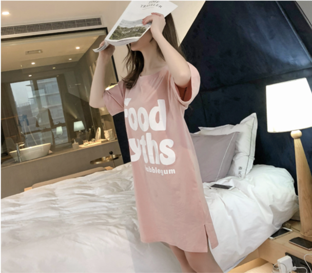 リラックスできる綿のミニ丈ワンピース 部屋着やパジャマでも アパレルショップ Be My Self