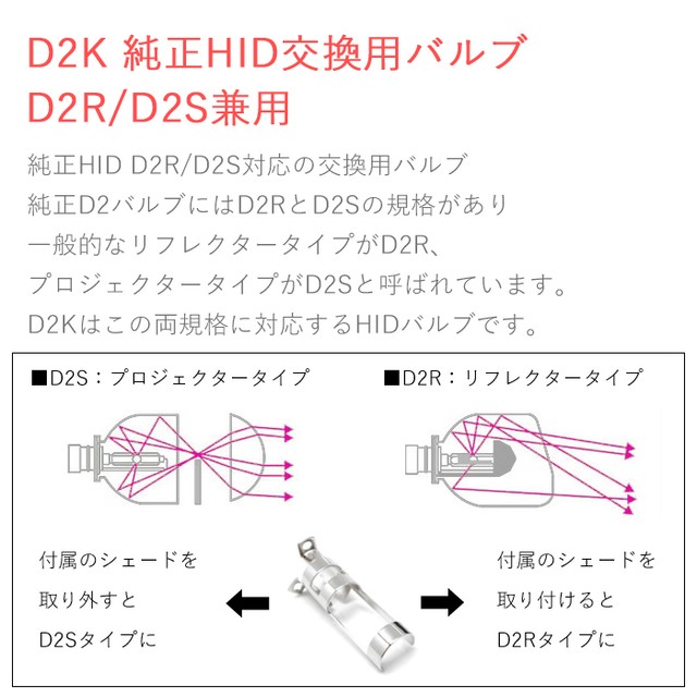 Aqmf D2k D2r D2s兼用 純正交換hidバルブ 6000k 8000k 12v ヘッドライト 2個1セット ケルビン数選択 色温度 安心の1年保証 Pgaq D2 V アキューム Prient Garage