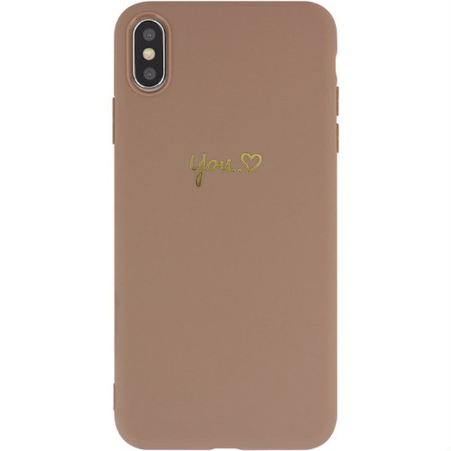 Zvpa 451kn05 Iphonexr ブラウン Iphoneケース Tpu シンプル ソフトケース 英字 艶消しストラップホール付き 傷防止 Lallea