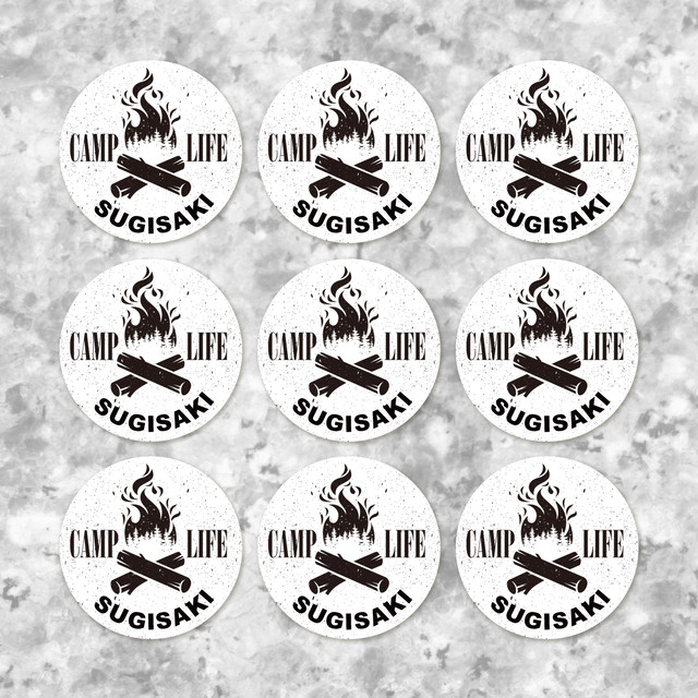 Camp Life キャンプライフ シールステッカー 名入れok 超防水 Uvカット 屋外使用可 Stckrs ステッカーズ