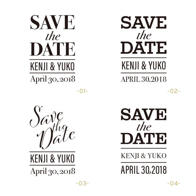 カスタムスタンプ50x80 Save The Date 長方形 Anniversary Stamps