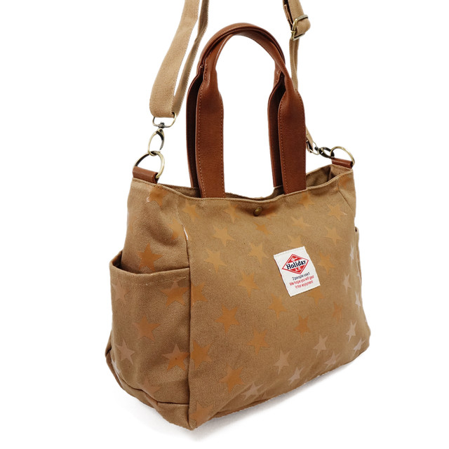 バッグ ショルダーバッグ トートバッグ レディース メンズ 帆布 キャンバス 星柄 コースター Holidaya M 116 Keys