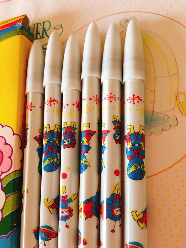 昭和レトロ ロケット鉛筆 6本入り Bensia レトロ雑貨 チェリッシュ