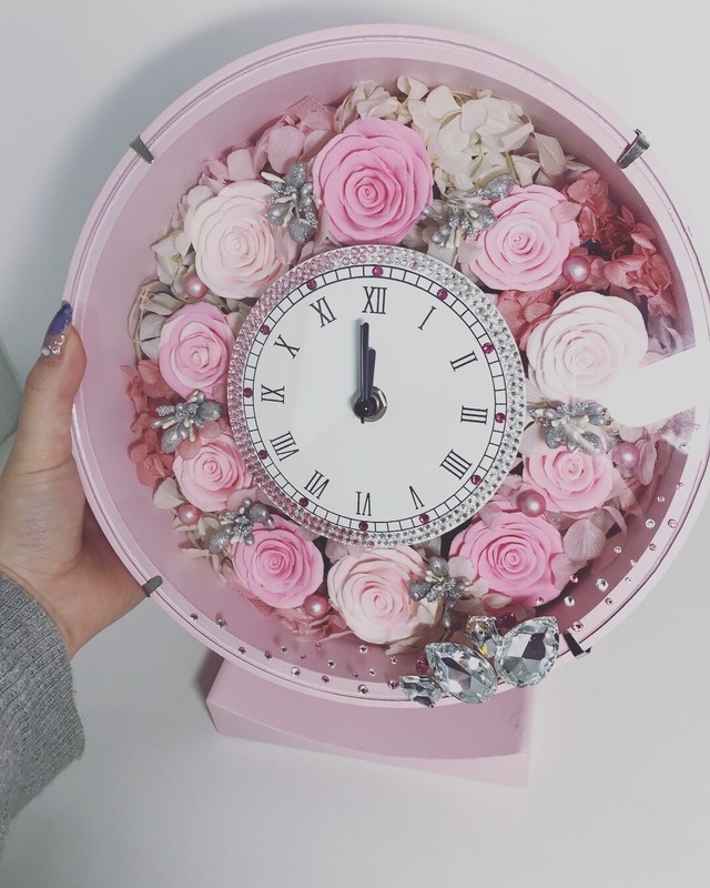 花時計 薔薇全て手作り Swarovski Swarovski Lulucoco