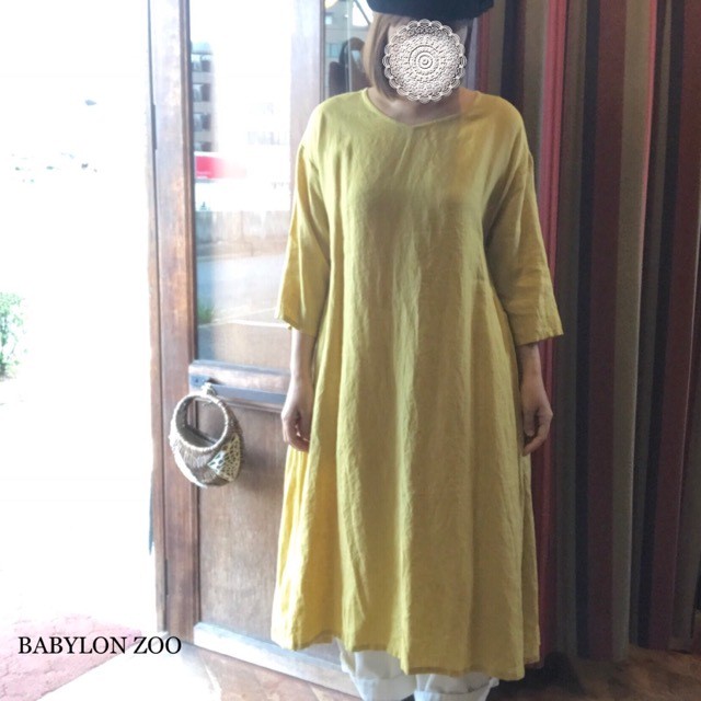 Blue Willowのサイドタック リネンワンピース Babylon Zoo