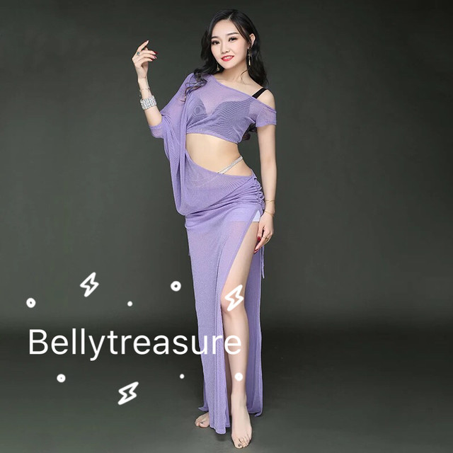 ベリーダンス衣装 セクシースケスケ Hldxa262 トップススカート一体型 ベリートレジャー