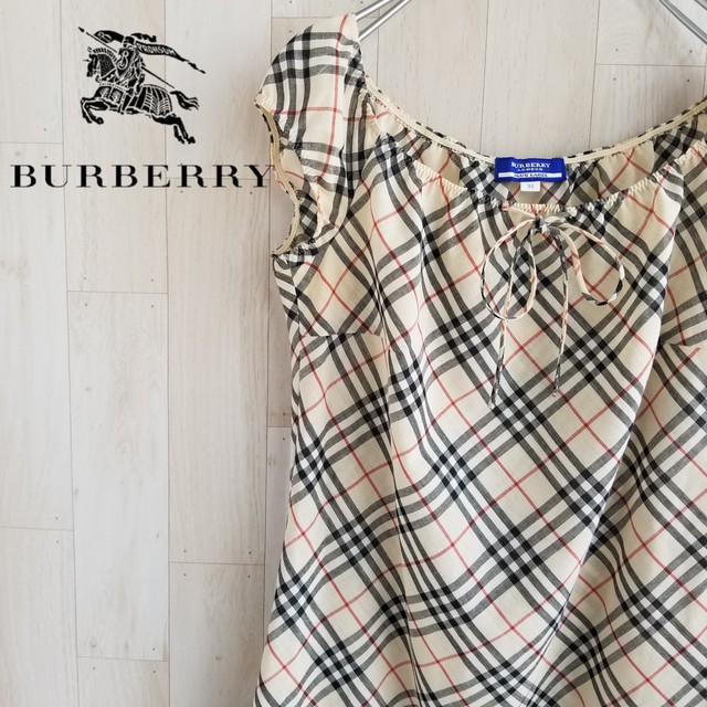 Burberry Bluelabel バーバリー ブルーレーベル ノースリーブチェックワンピース Used Sunny