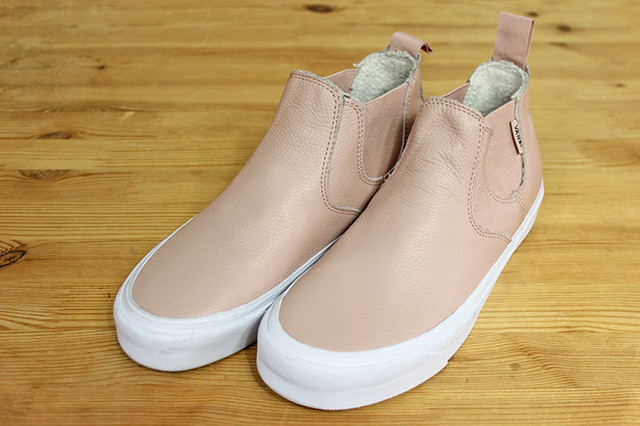 レディース Vans Slip On Leather Mid Dx Usa企画 バンズ サイドゴア