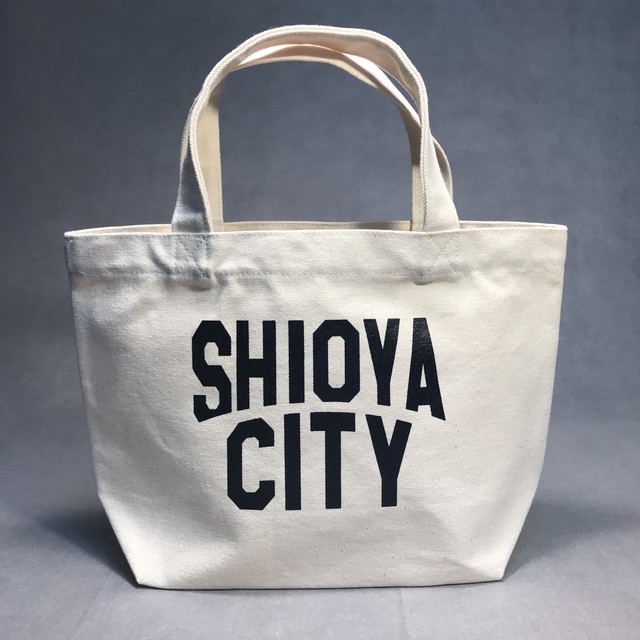 Shioya City ランチトートバッグ ナチュラル ネイビー ジェームス山 素敵洋品店