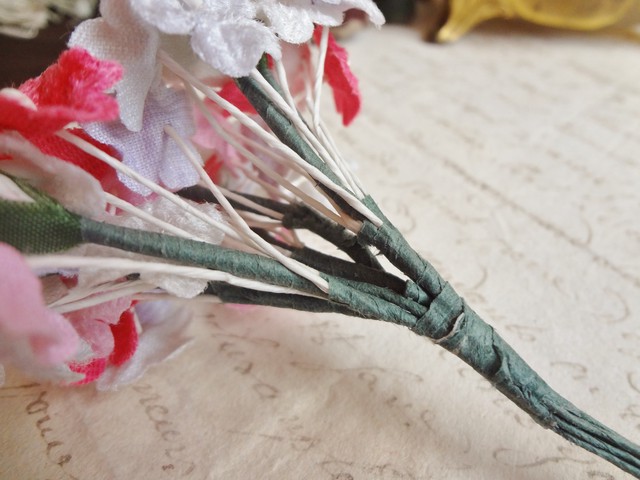 フランス ヴィンテージ布花 ピンク C2 Grenierplus