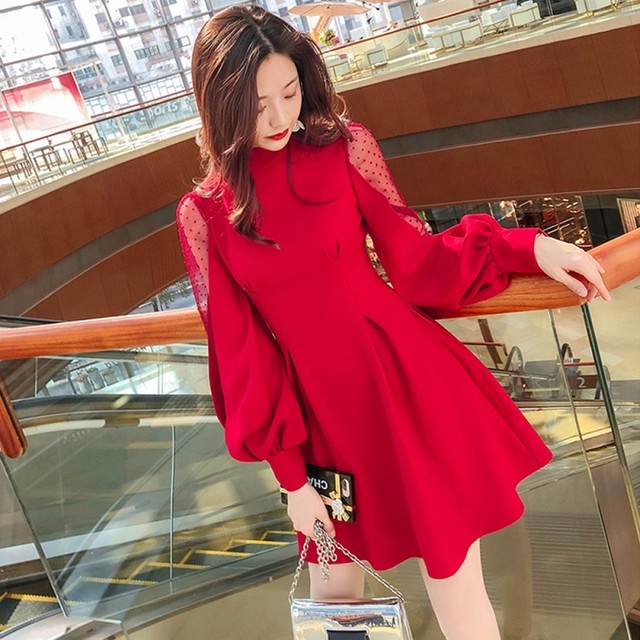 バックリボン袖オーガンジーワンピース 3colors Akka