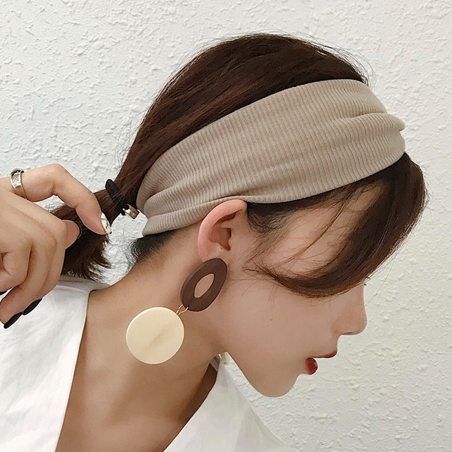 再入荷 家でも お出かけでも 幅広リブヘアバンド Genic