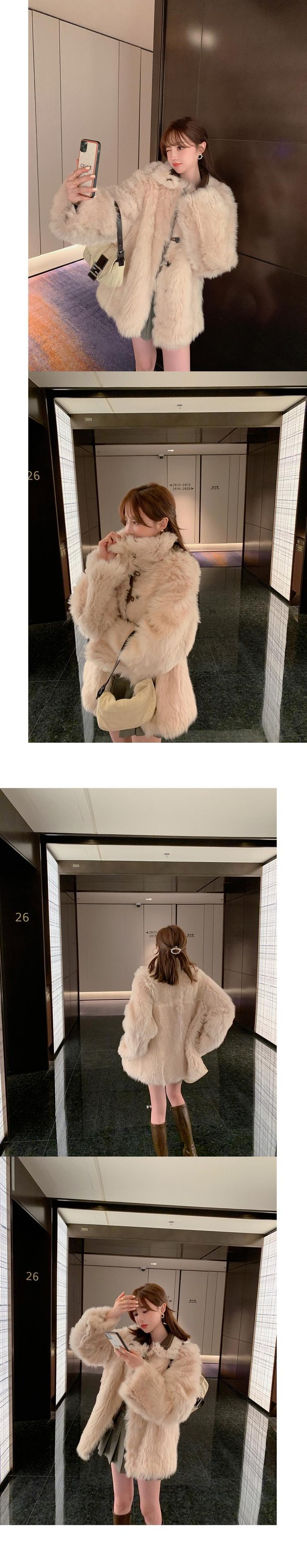 新作 モモ定義スペイントスカーナ毛皮コート ファッショナブル革ジャケット ポジティブとネガティブ両方 レザー Yumomolk Lu Luna