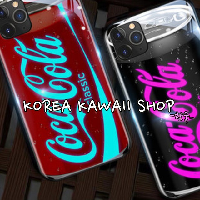 通知で光るiphoneケース コカコーラ風 Korea Kawaii Shop