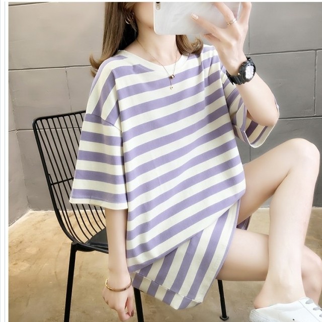 大きいサイズ レディース トップス 半袖 大きいサイズ レディースtシャツ ボーダー シンプル 半袖 ガーリー トップス 夏服 ゆったり 体型 Basecamp49