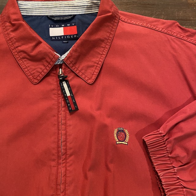 90s Tommy Hilfiger コットンジャケット スウィングトップ Xl レッド トミーヒルフィガー 90年代 Used Clothing Creep 古着屋 藤沢 湘南 江ノ島 江の島 鎌倉