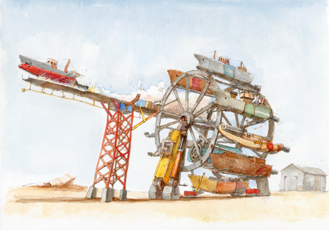 【とんかちしょうねん】原画「 Catapult No.5 」