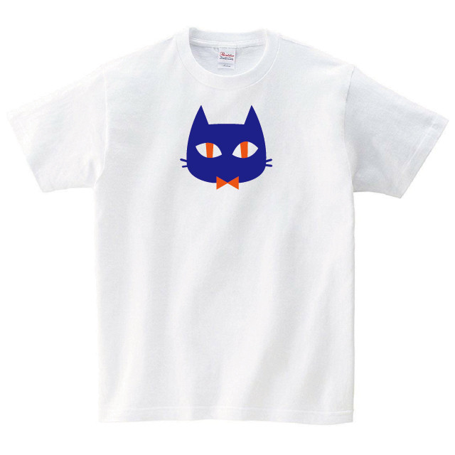 青い猫 Tシャツ メンズ レディース 半袖 北欧 ゆったり おしゃれ トップス 白 ペアルック プレゼント 大きいサイズ 綿100 160 S M L Xl デザインtシャツストア Shortplate