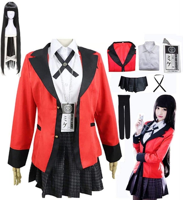 Kakegurui Cosplay Costume 7 Piece Set 賭ケグルイ コスプレ 衣装 Japanese Culture Trade