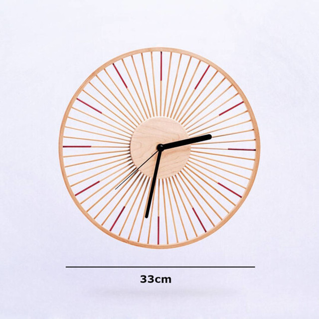 受注生産 職人手作り 壁掛け時計 木製 時計 インテリア おしゃれ 木製雑貨 北欧モダン バンブー 竹細工 木目 エコ 718 Lr Furniture