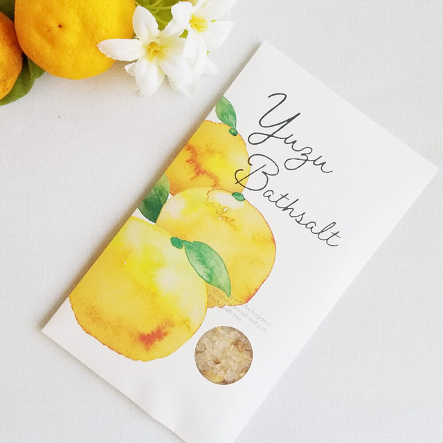 ゆずバスソルト 40g １個包装 10包 10回分 入浴剤 天然ゆず ユズの香り ｐａｍインターナショナル