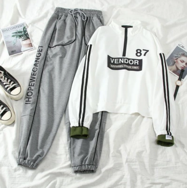 セットアップ レディース 春 冬 大きいサイズ 上下セット スポーツウェア ジャージ 2本ライン ハイネック コットン ゆったり 体型カバー カジュアル リラックス スポーティ アウトドア パンツセット かっこいい 普段着 長袖 ホワイト 白 グレー Xl 2xl 代 30代 40代 50