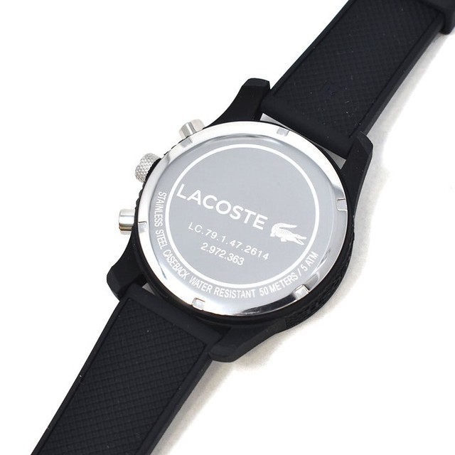 Lacoste ラコステ 2010821 ブラック シリコン ウォッチ 腕時計 メンズ2010821 Wristwatch By ラポールショッピング