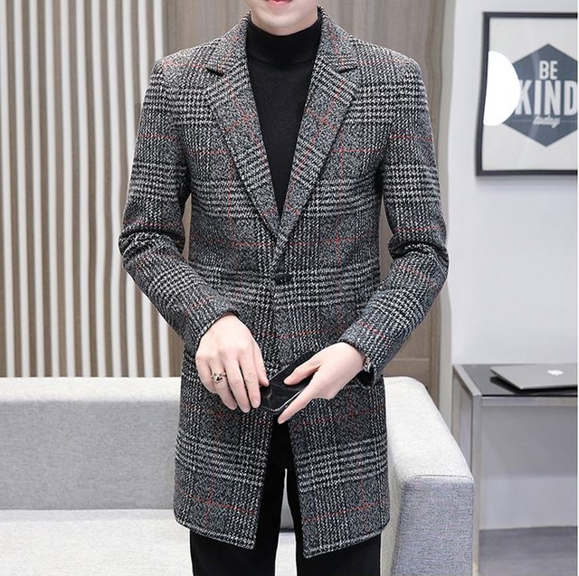 5色有り メンズ チエック柄 ハーフコート チェスターコート ロングジャケット スリムフィット 長袖 テーラードスタイル お洒落 アウター カジュアル M 3xl Compadre