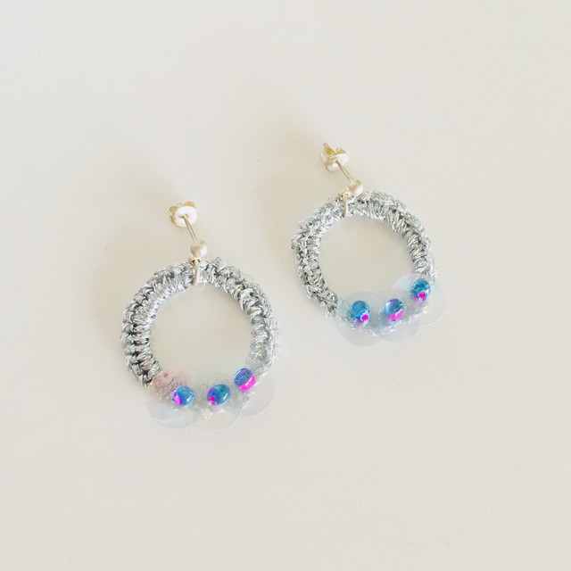 ニットリングピアス シルバー Miyua