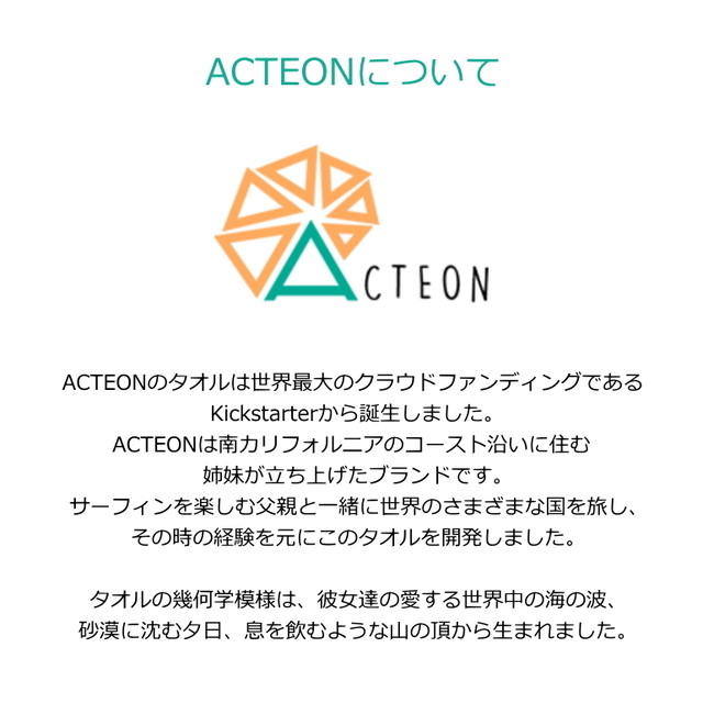 Acteon アクテオン 多目的 タオル 超軽量 コンパクト 抗菌 マイクロファイバー 超吸収 速乾 スポーツ 旅行 ビーチ プール キャンプ ジム バスタオル Bearhouse