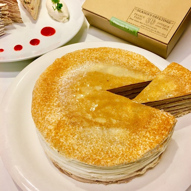 ミルクレープ こしあん 5号 ホールケーキ 冷凍 誕生日 自由が丘merci Crepe