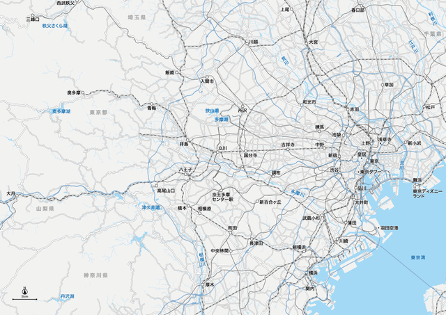 東京都地図 イラストレーターデータ Eps 地図素材をダウンロードに