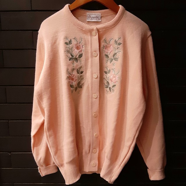 Flower Embroidery Cardigan 花刺繍カーディガン Small Change ヴィンテージ 古着 Smallchange スモールチェンジ