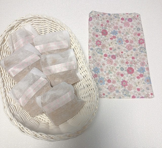 国産無農薬の米ぬか入浴剤6パック ダブルガーゼの袋付き プレゼントにも Olino Goods