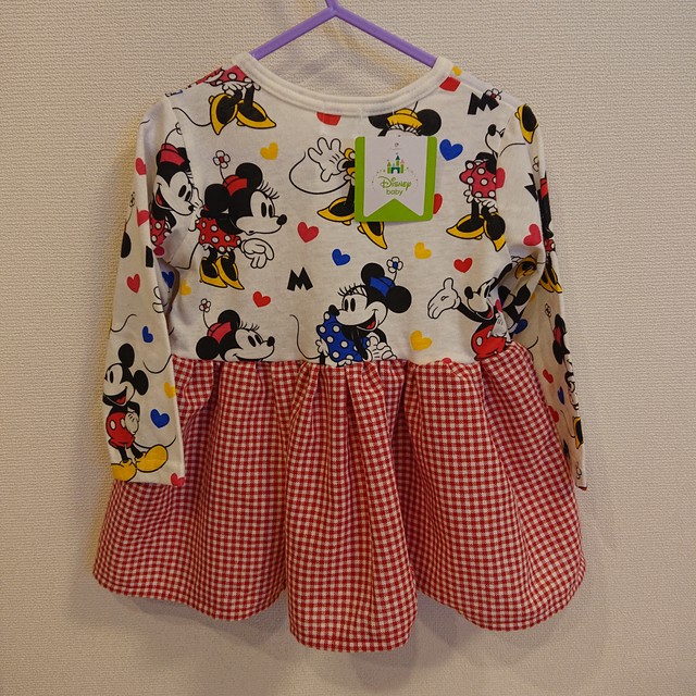 リメイクワンピース ミキハウス中古 かわいい子供服 Warm Hearted