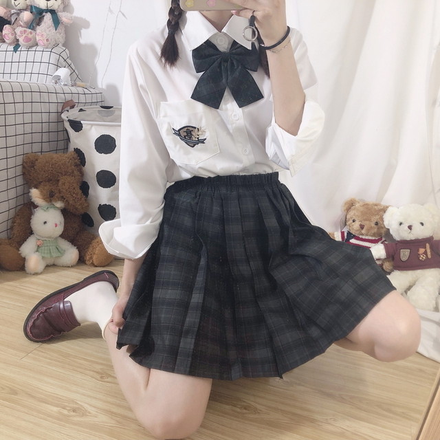 ゴスロリ系 スカート ミニ プリーツスカート チェック柄 制服 病み可愛い 原宿系 オルチャン 10代 代 天使と悪魔 サブカル系ファッション Seasonz