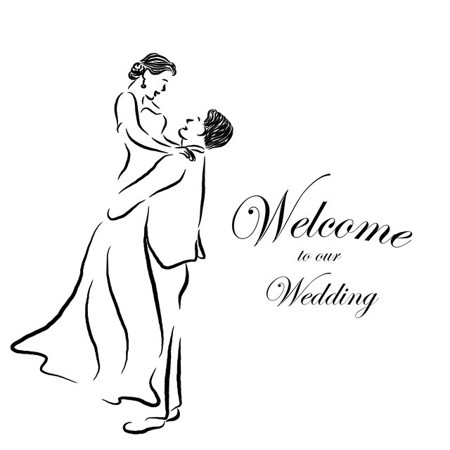 Weddingイラスト ウェルカムボード 招待状 思い出など Jpegまたは透過pngにてデータでお渡し Mitsuya