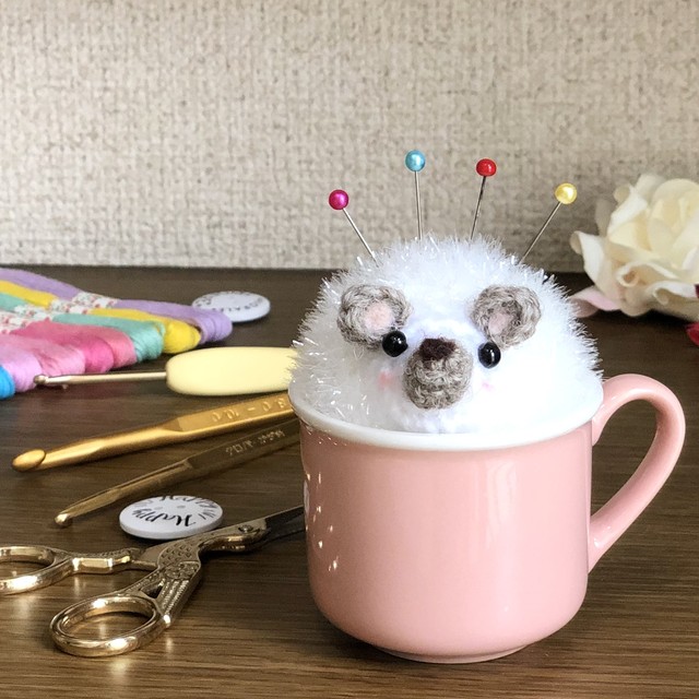 はりねずみ ピンクッション キラキラかわいい ハリネズミ 編みぐるみ Le Herisson リ エリソン
