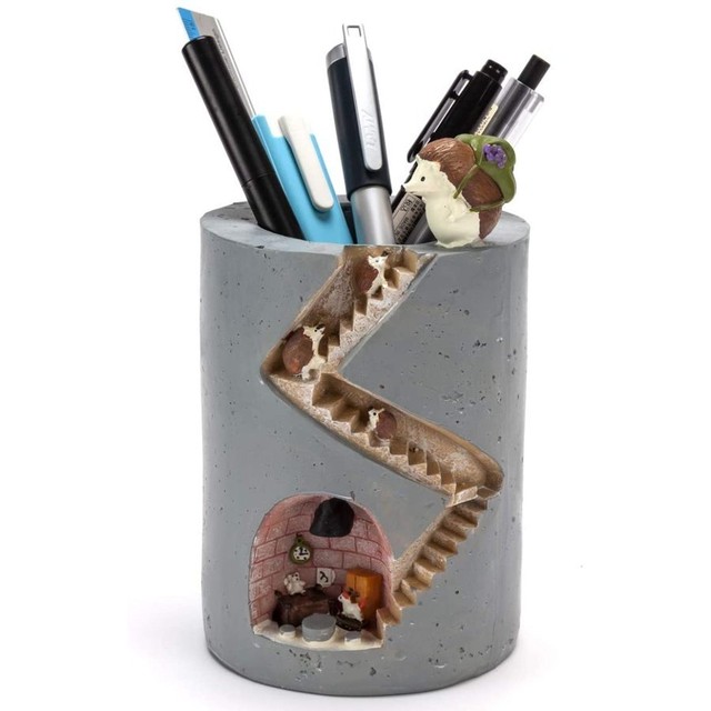 植木鉢 ペン立て かわいい サボテン ハリネズミ Chasbete La Fillette