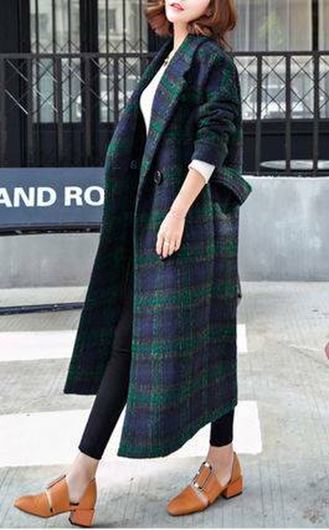 チェック柄 オーバーサイズ ロング ダッフル コート ビッグシルエット チェスター タイダイ メンズライク 送料無料 My0129 Brutal Beauty Fashionstore レディース ウェア オススメ コーデ 通販