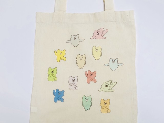 BBくま アイロンプリント_カラフルもふくまSET