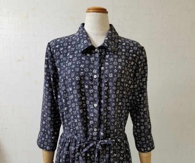 着物リメイク 前開きワンピース Sakiorihiro