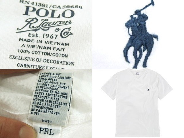 完売 ラルフローレン 100 本物保証 アメトラの定番アイテム 浅めのvゾーンにお馴染みのワンポイントホースマーク刺繍 大人のラルフ Vネック Tシャツ 爽やかなホワイト メール便発送もご対応 Clipclop